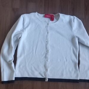 Liz Claiborne Black and White Cardigan Sweater